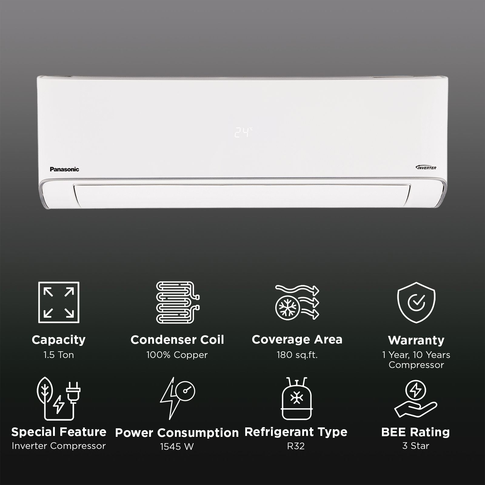 Buy Panasonic EZ 7 in 1 Convertible 1.5 Ton 3 Star Hot & Cold